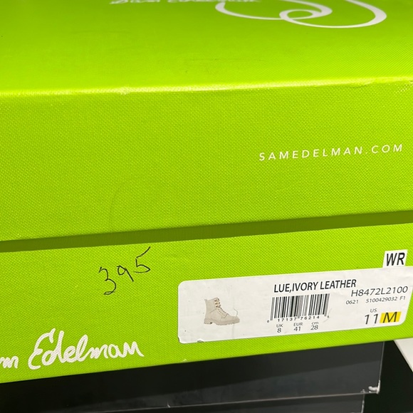 Sam Edelman Womens Lue Ivory Combat & Lace-up Boots 11 Medium - Picture 10 of 10